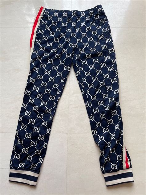 leather gucci sweatpants|bootleg Gucci sweatpants.